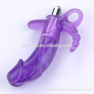 DG030/Adult Sex Toy Vibrater G-spot Anal Clitoris Stimulators Dildo With Bullet Vibrator